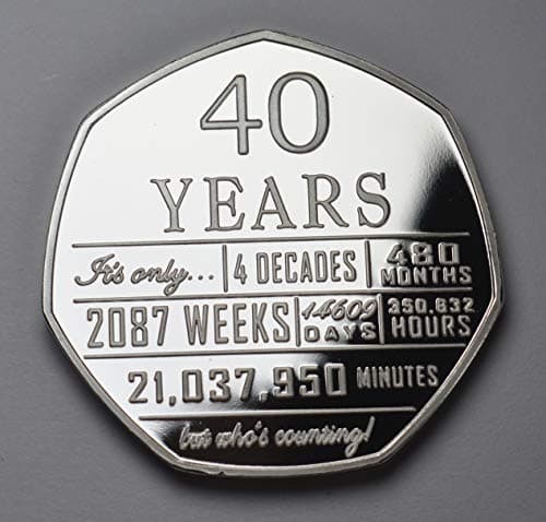 The Commemorative Coin Company 40th Birthday .999 Silver Commemorative. Unique Gift/Present Party/Celebration Ideas 40 Forty Years