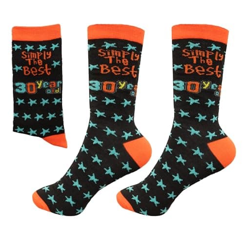 SHATCHI Simply The Best 30 Year Old Gift Novelty Socks for 30th Birthday Keepsake Gift Unisex For Her Him