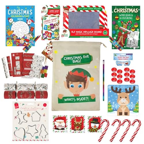 Perfect Blendz Christmas Activity Pack for Kids – Fun Christmas Games & Stocking Fillers – Festive Xmas Eve Activity Pack with DIY Crackers, Colouring Books, Cookie Cutters & Crafts