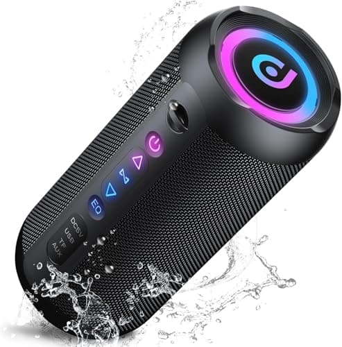 taopodo Portable Bluetooth Speaker with 30W Stereo Sound, 3 EQ Mode & 3 RGB lights, IPX7 Waterproof, 24H Playtime, TWS Wireless Pairing, Outdoor Speaker for Home, Outdoors and Hiking
