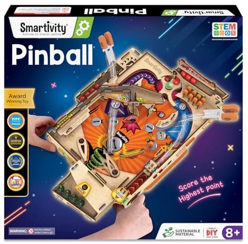 Smartivity DIY Pinball Machine Toy for Ages 8-99 Year Old | Award Winning Arcade Game for Boys & Girls | Birthday Gift Ideas for Kids & Adults | STEM Toys I Fun Family & Party Game