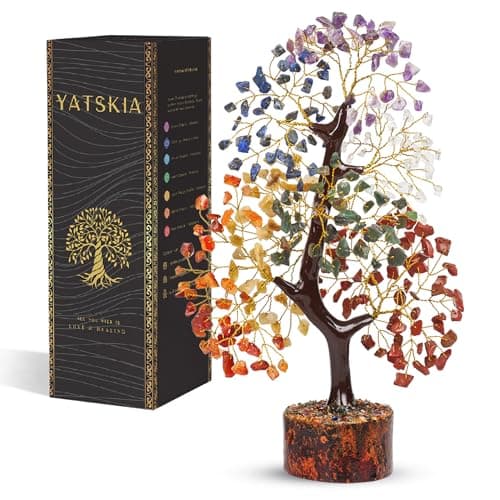 Yatskia 7 Chakra Tree Of Life, Crystal And Gemstones, Birthday Gifts For Women, Decorative Home Accessories, Living Room Decor, Crystal Gifts For Women