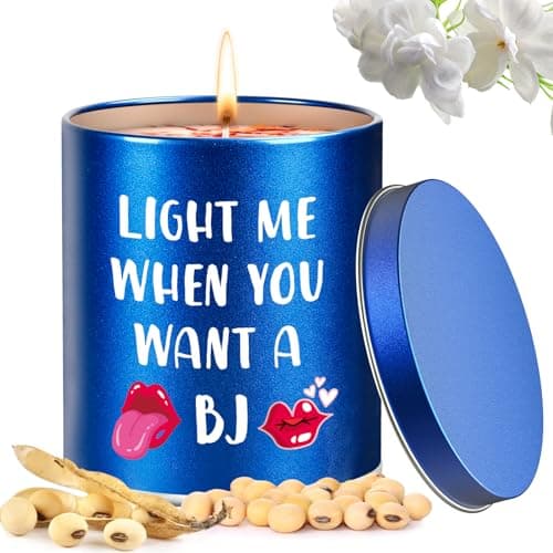OEAGO Christmas Gifts for Him:9OZ Scented Candles, Funny Secret Santa Gifts for Men Him, Funny Presents for Men Husband Boyfriends on Valentines Day Birthday Christmas