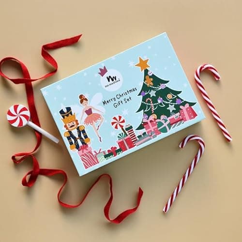 No Nasties Kids Christmas Pop-Up Natural Play Makeup Gift Set, Non-Toxic, Hypoallergenic Makeup Box, Christmas Play Makeup Kit for Children