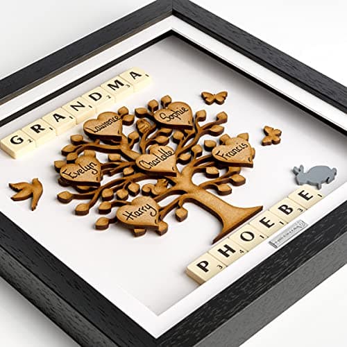 Mother’s Day Gift for Grandma Personalised Wooden Family Tree